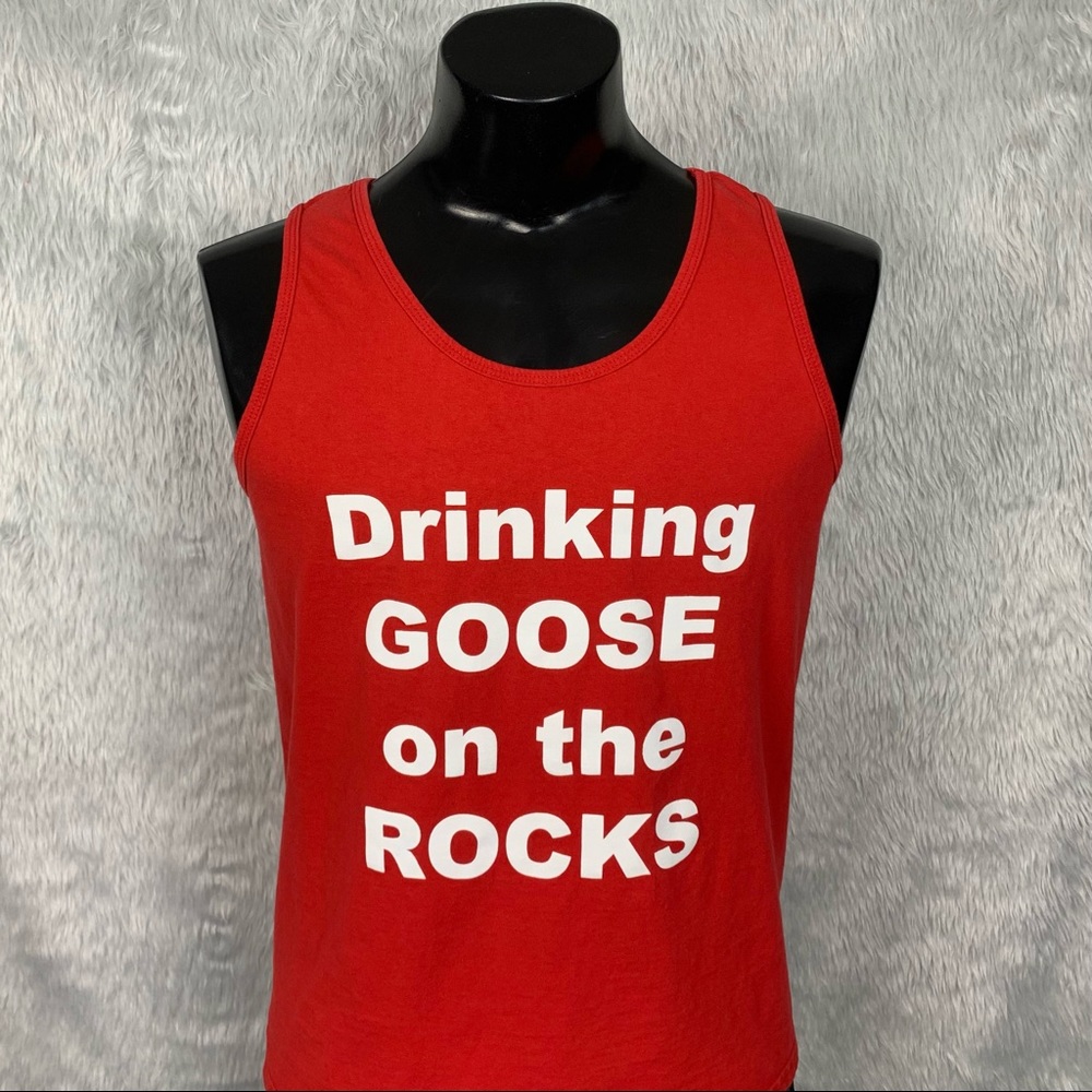 “Drinking Goose On The Rocks” Tank Top - Picture 2 of 4